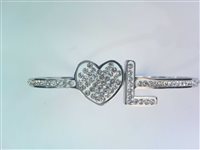 Armband Dame ALFABETO in Stahl -L- Sommer CUORE